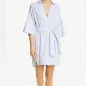 Paige Shirt Dress‎ Light Blue Cotton Belted